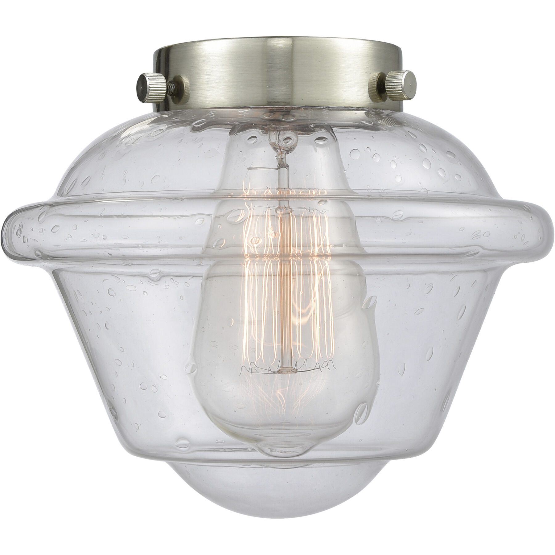 Franklin Restoration Oxford 1 Light 7.5 inch Brushed Satin Nickel Mini Pendant Ceiling Light in Incandescent, Seedy, Franklin Restoration